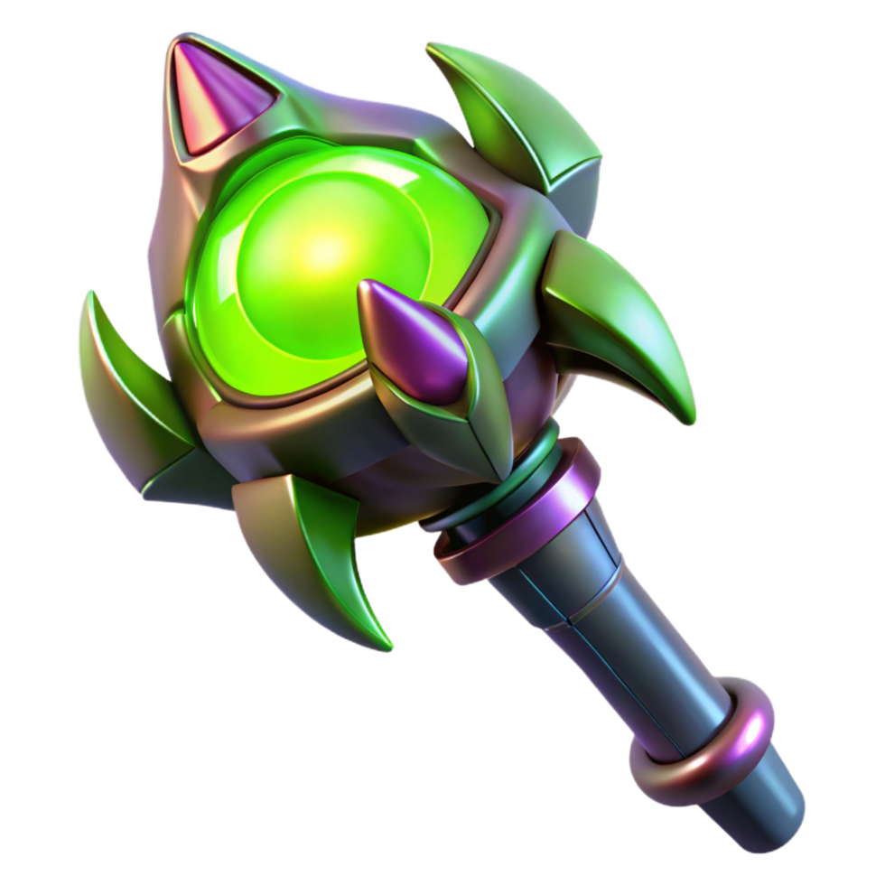 mesmerizing ethereal geometric Alien weapon with organic design and glowing energy source NO BACKGROUND with Transparent Transparent Background. artisan png