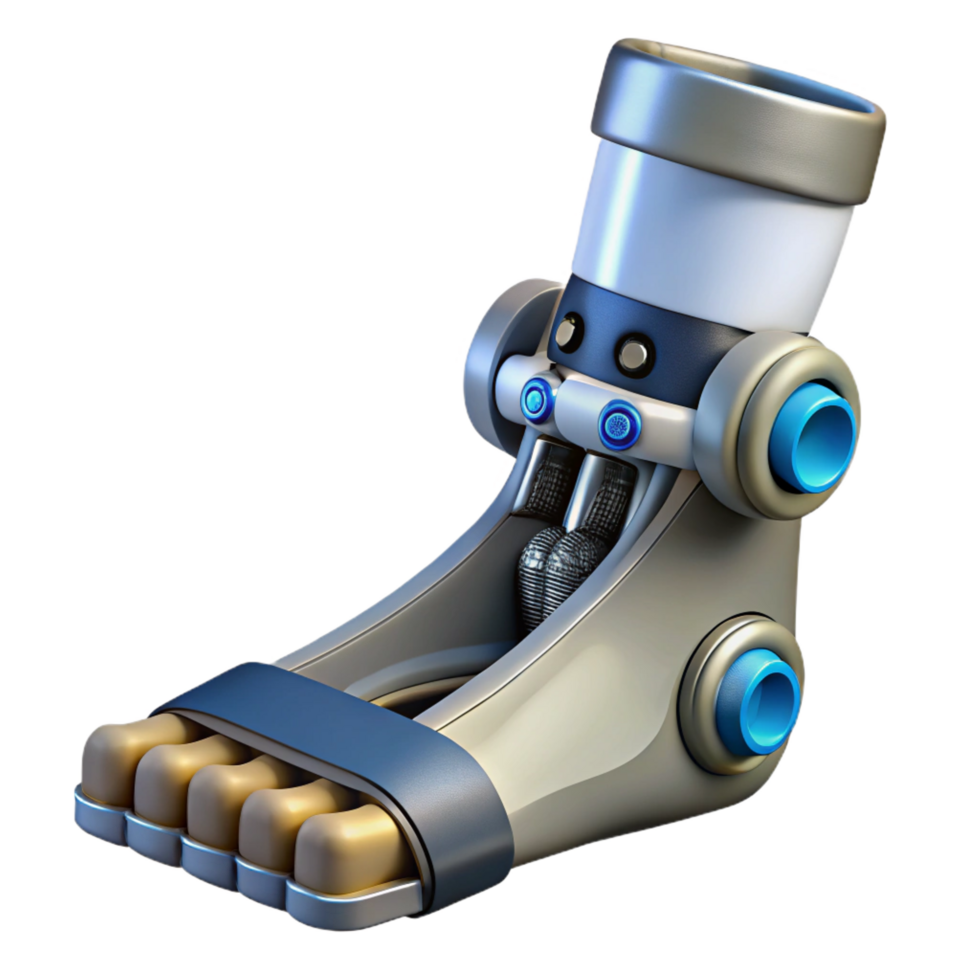 sought-after contemporary Robot foot with magnetic grip and pressure sensors NO BACKGROUND with Transparent Background. flawless png