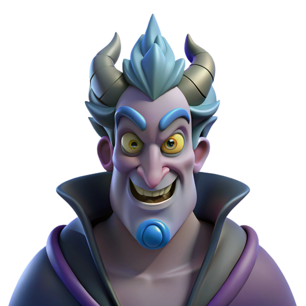 unforgettable minimalist Hades, God of the Underworld, stern expression, NO BACKGROUND with Transparent Background. authentic png