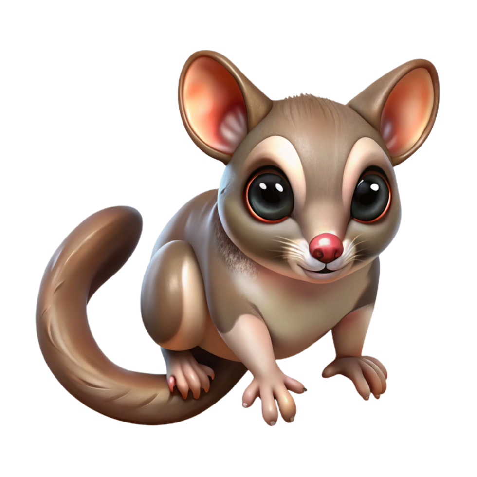 hypnotic reflective vintage A drawing of a sugar glider NO BACKGROUND with Transparent Background. artisan png