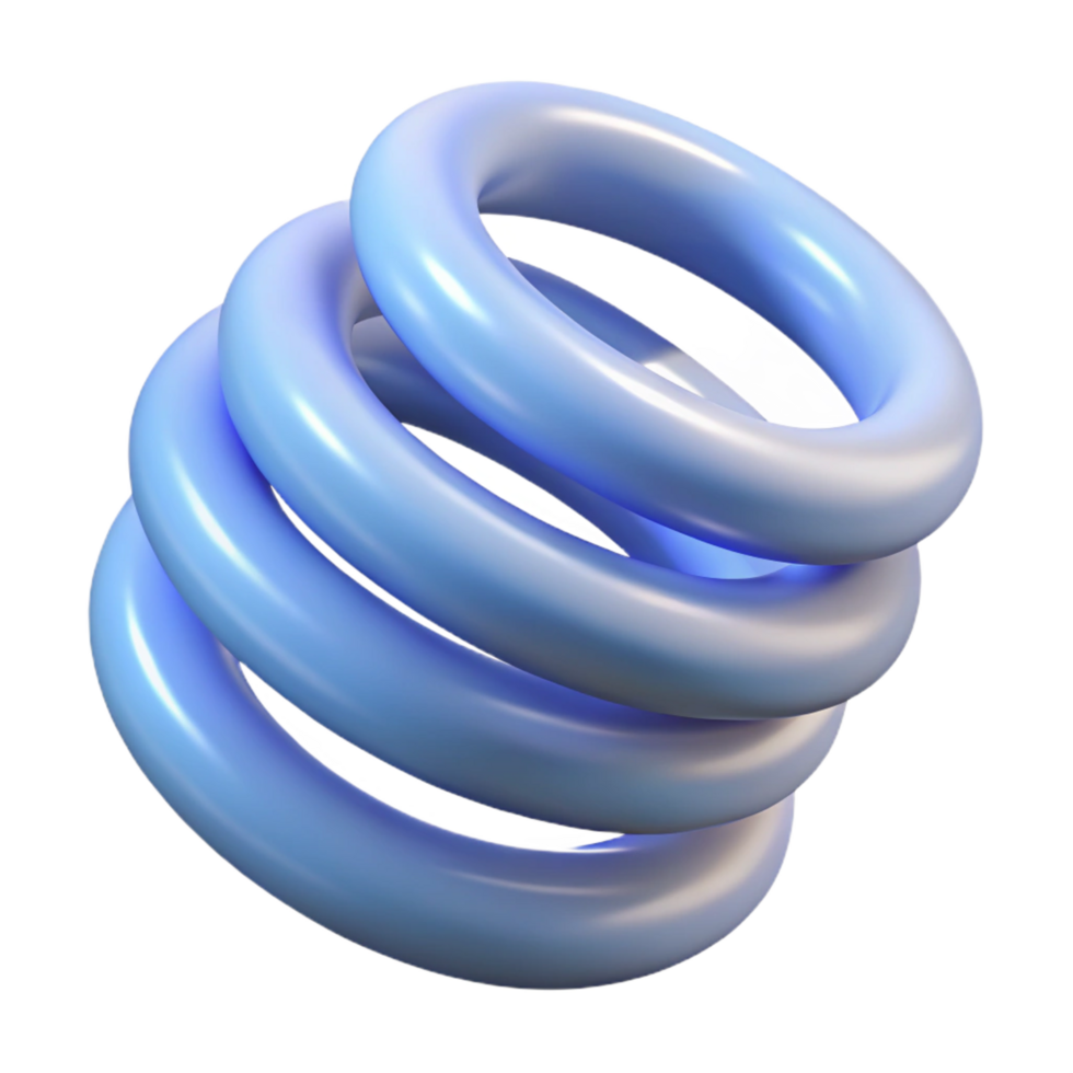 remarkable modern A single spring, coiled tightly. NO BACKGROUND with Transparent Background. flawless png