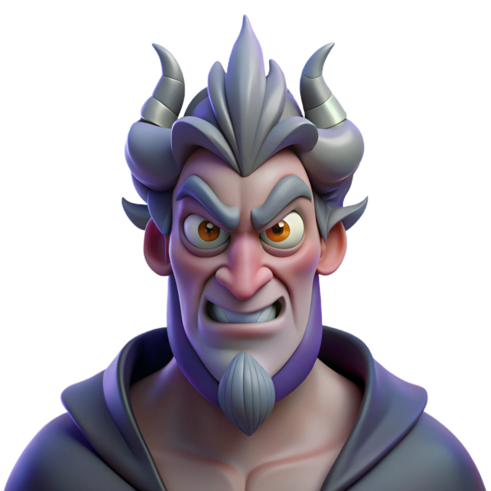 pristine romantic minimalist Hades, God of the Underworld, stern expression, NO BACKGROUND with Transparent Background. gallery standard png