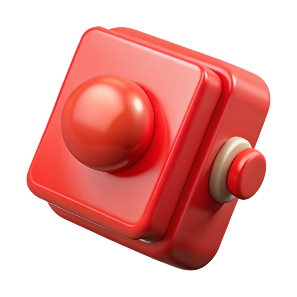 sought-after baroque Fire alarm pull station, red, emergency, NO BACKGROUND with Transparent Background. artisan png