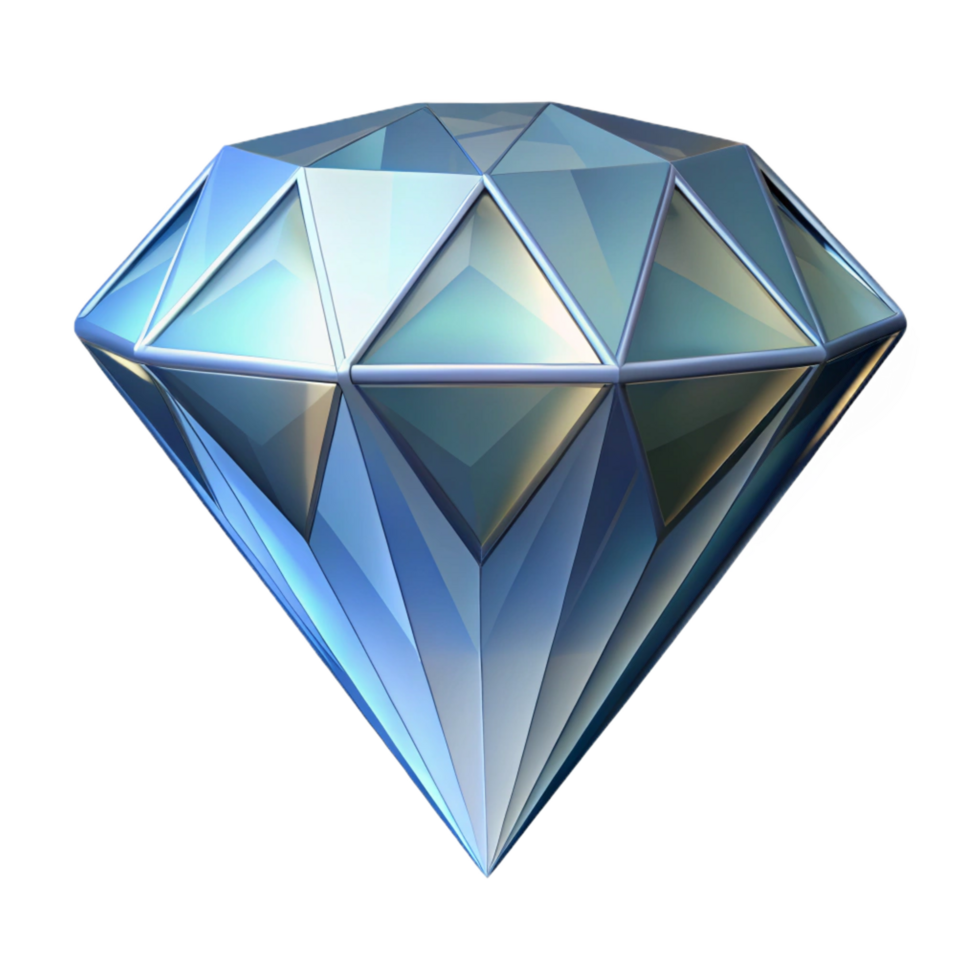 radiant peaceful abstract A single, perfect diamond. NO BACKGROUND with Transparent Background. sharp png