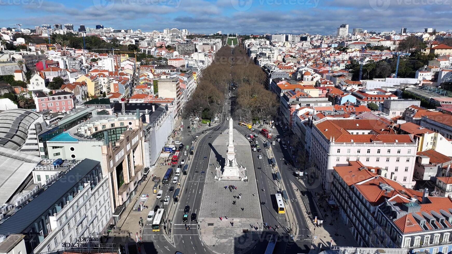Beautiful monument to the restorers in Lisbon Lisbon district in Portugal. Destinations Dry Trees. photo