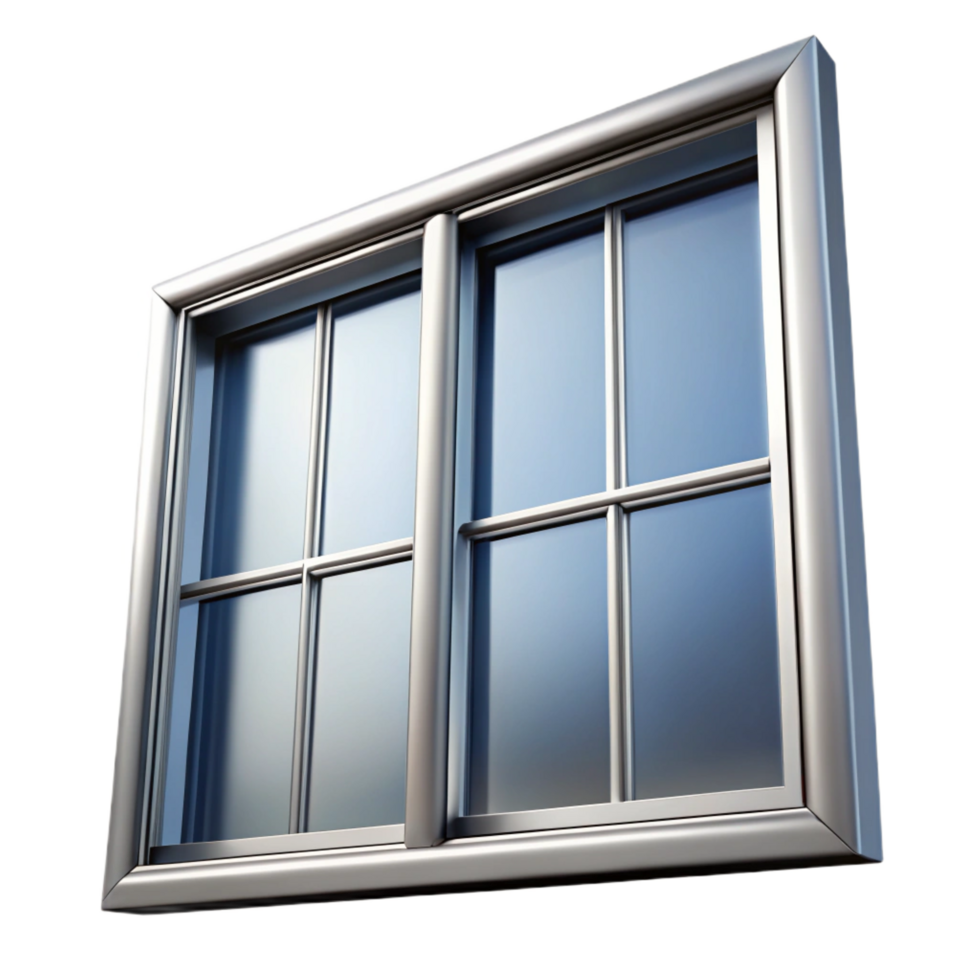 striking avant-garde Modern window frame, aluminum profile, NO BACKGROUND with Transparent Background. flawless png