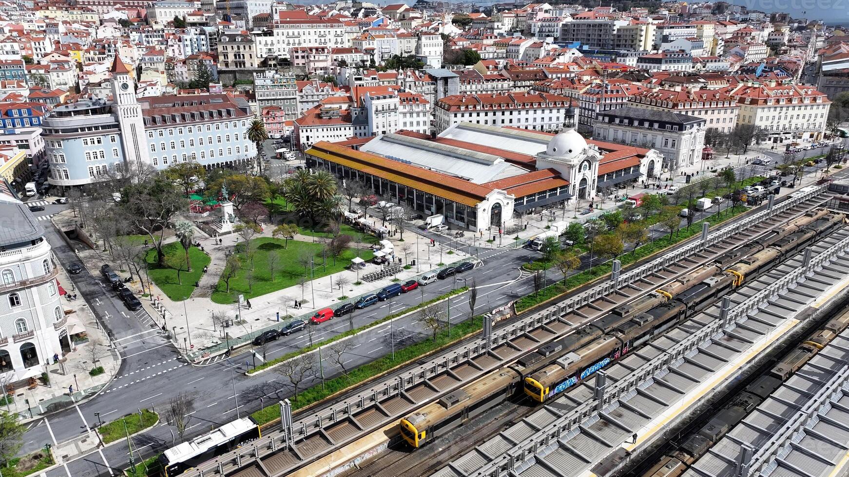 Outside Dom Luis I Square at Lisbon in Lisbon District Portugal . Destination Dom Luis I. photo