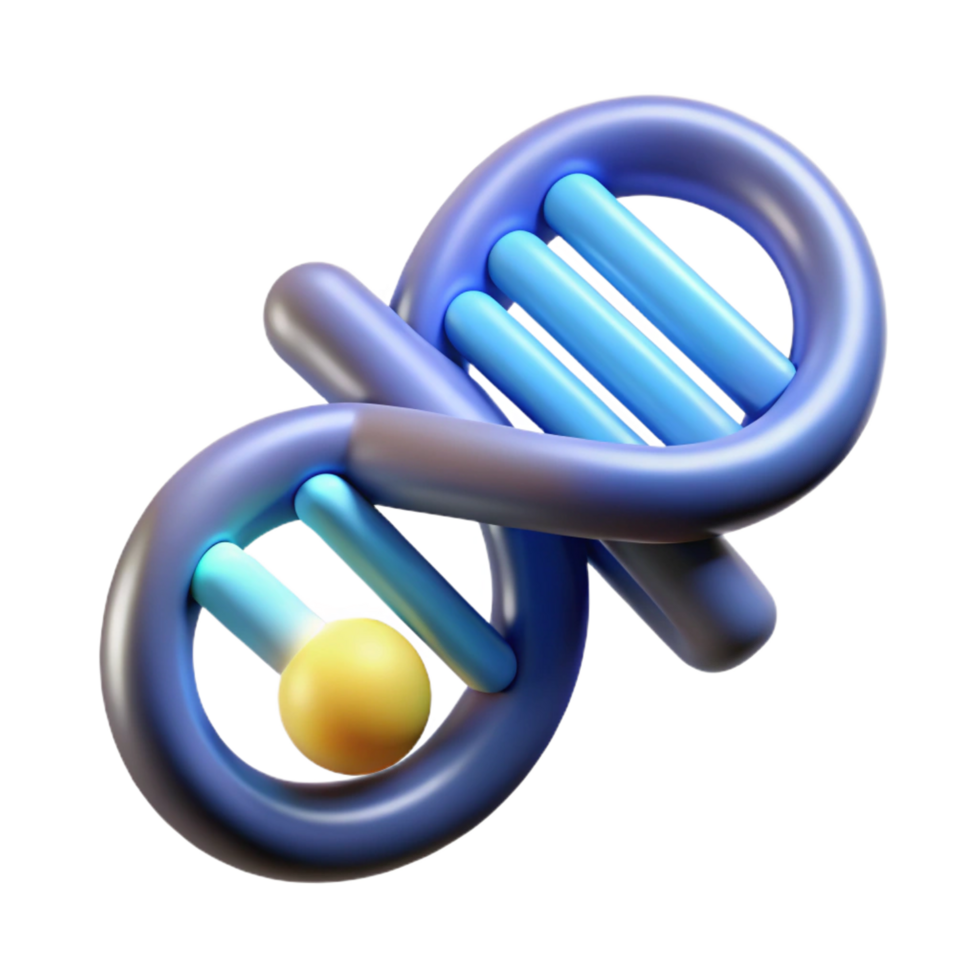 mesmerizing iconic Genetic engineering tool, handheld, glowing DNA strand, NO BACKGROUND with Transparent Background. png