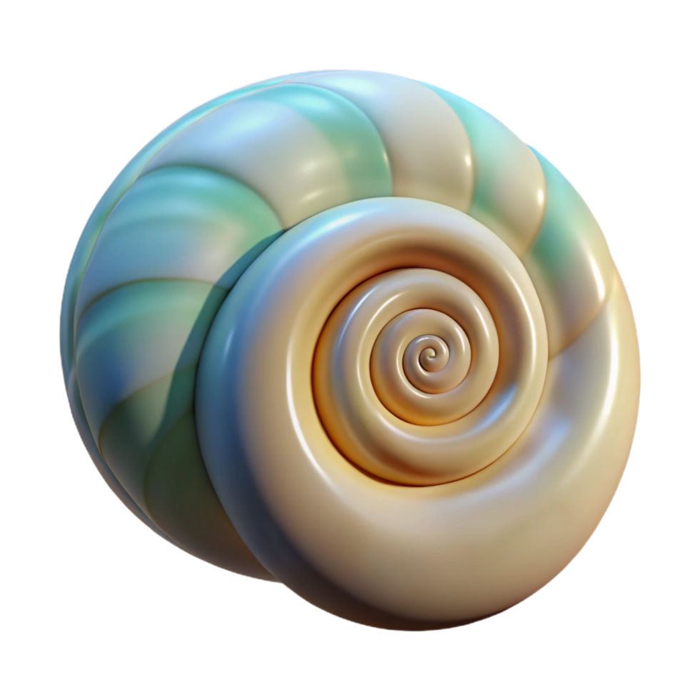 stunning notable Spiral seashell NO BACKGROUND with Transparent Background. png