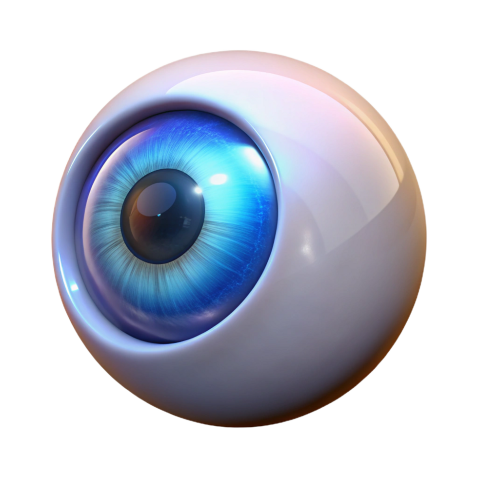 vibrant standout A single, realistic human eye with a magical glow. NO BACKGROUND with Transparent Background. png