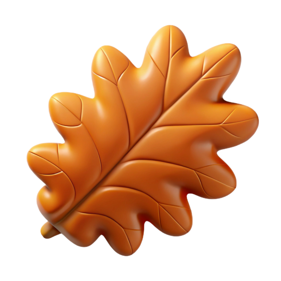 sumptuous tropical Single oak leaf NO BACKGROUND with Transparent Background. museum quality png