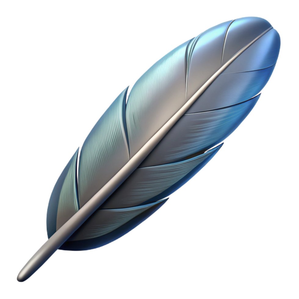 impressive industrial Eagle feather NO BACKGROUND with Transparent Background. 8K png