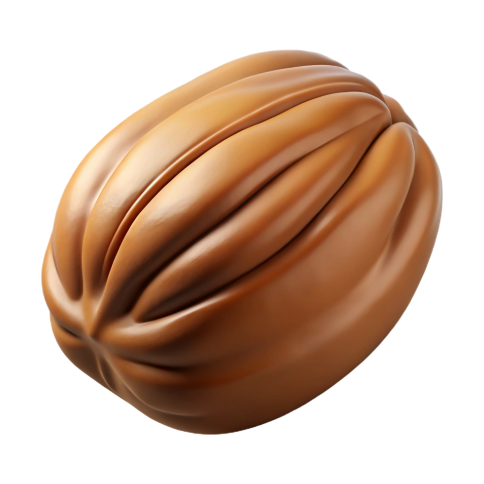 striking unparalleled Pecan nut in shell NO BACKGROUND with Transparent Background. png