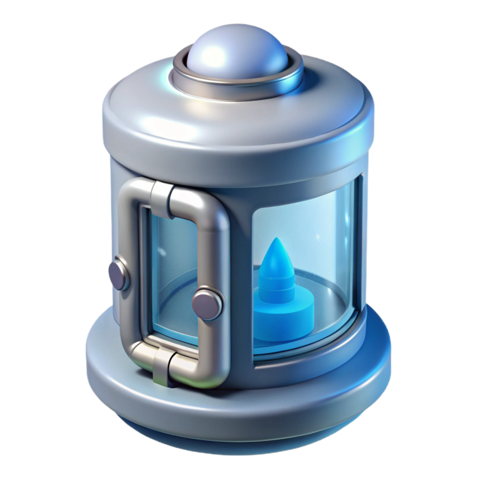 romantic splendid Cryogenic chamber with transparent window and frost NO BACKGROUND with Transparent Background. elite png