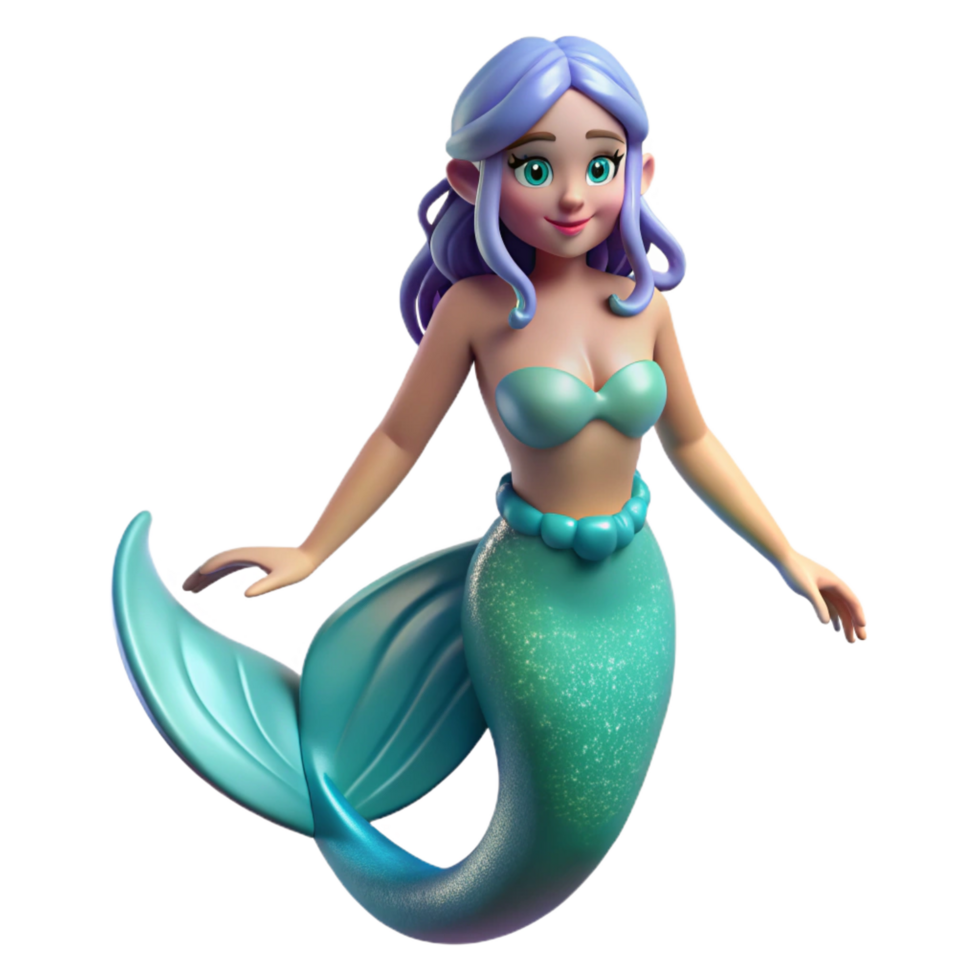 sought-after vintage Siren, enchanting sea nymph, NO BACKGROUND with Transparent Background. premium png