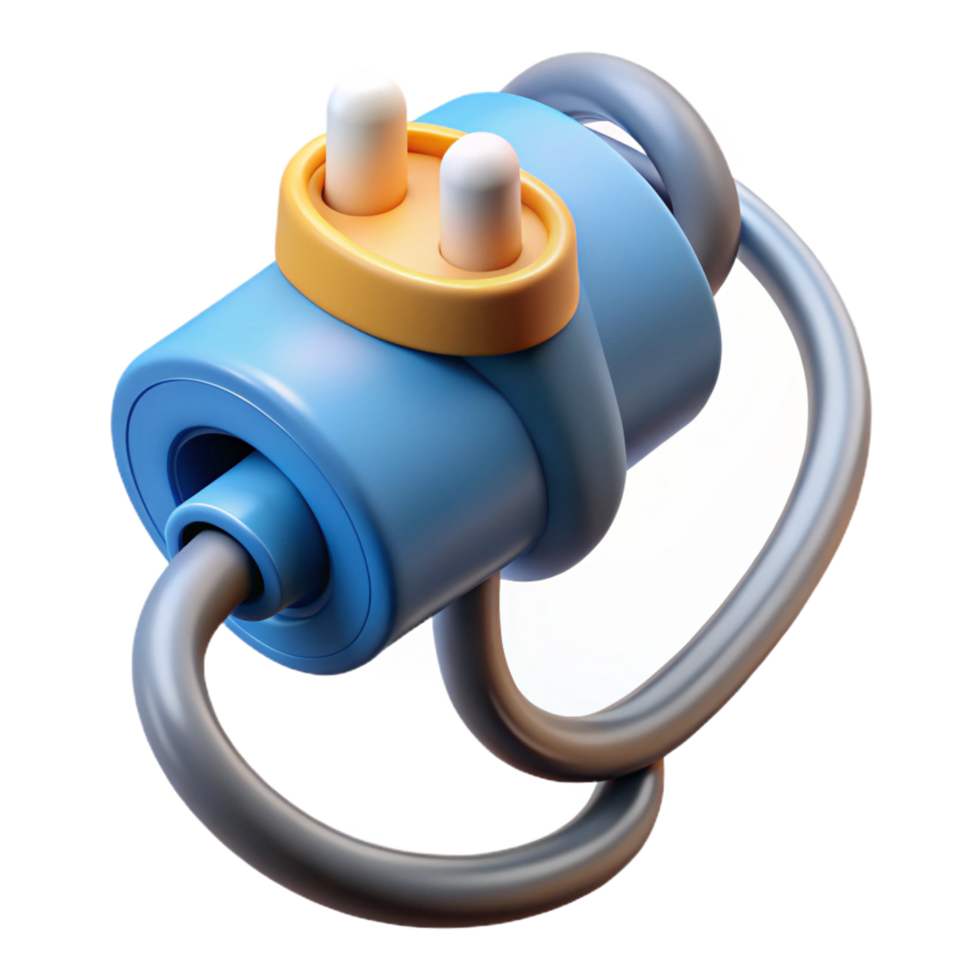 splendid dynamic artistic Electric car charging cable NO BACKGROUND with Transparent Background. original png