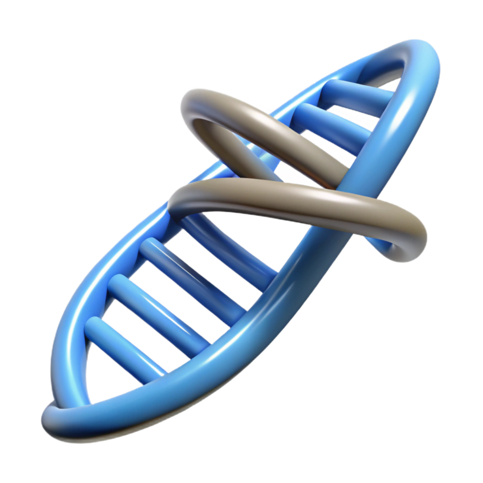 mysterious gorgeous A DNA double helix structure. NO BACKGROUND with Transparent Background. refined png