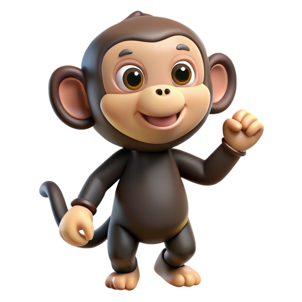 sumptuous unparalleled A playful chimpanzee. NO BACKGROUND with Transparent Background. png