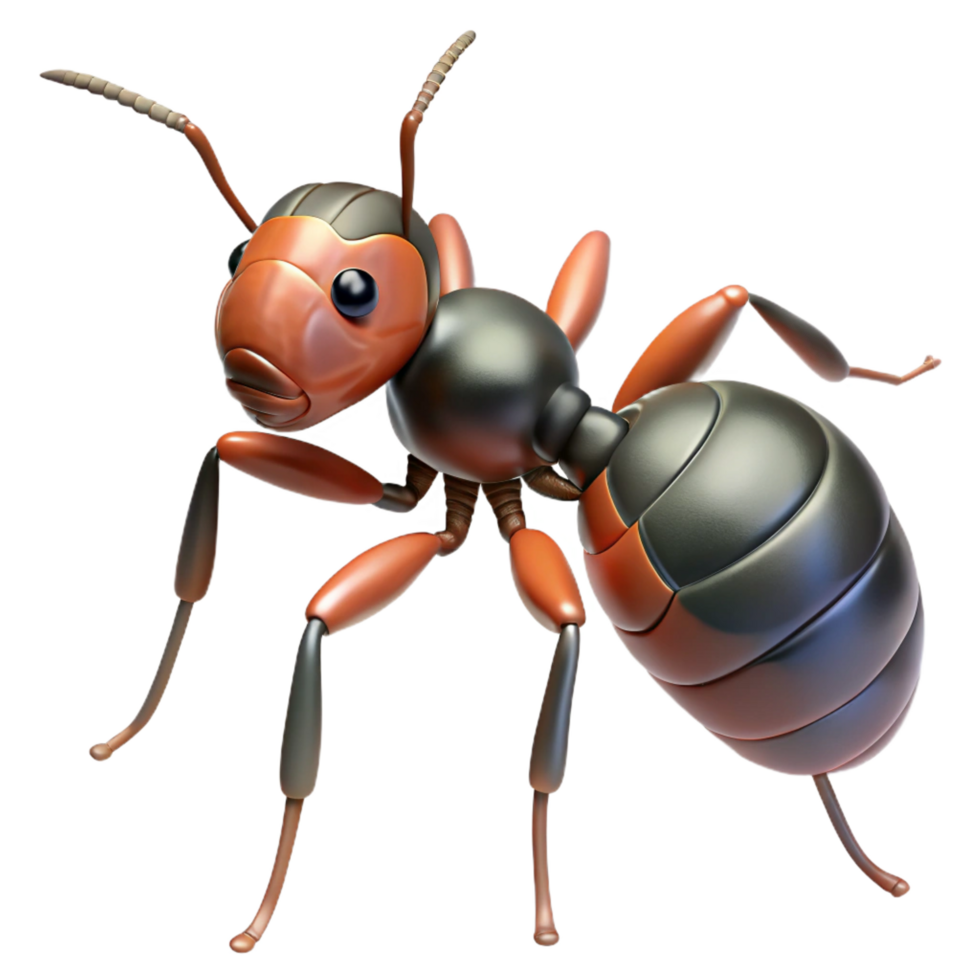 fascinating artistic A close-up of an ant NO BACKGROUND with Transparent Background. precision png