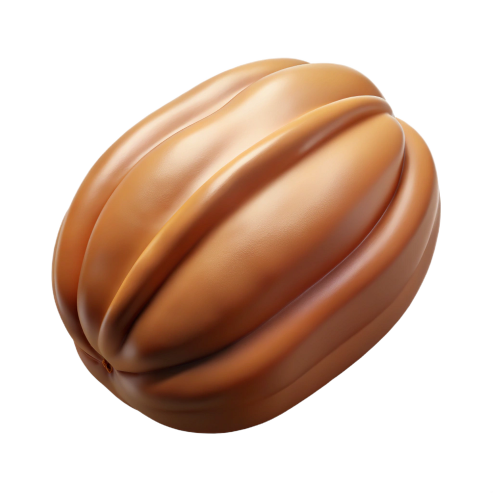 nostalgic striking A single pecan nut NO BACKGROUND with Transparent Background. 8K png