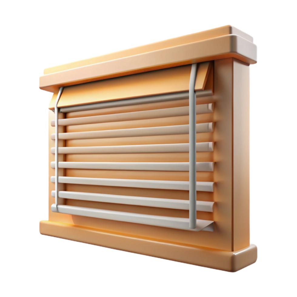 tranquil wonderful Modern window blind, slatted design, NO BACKGROUND with Transparent Background. premium png