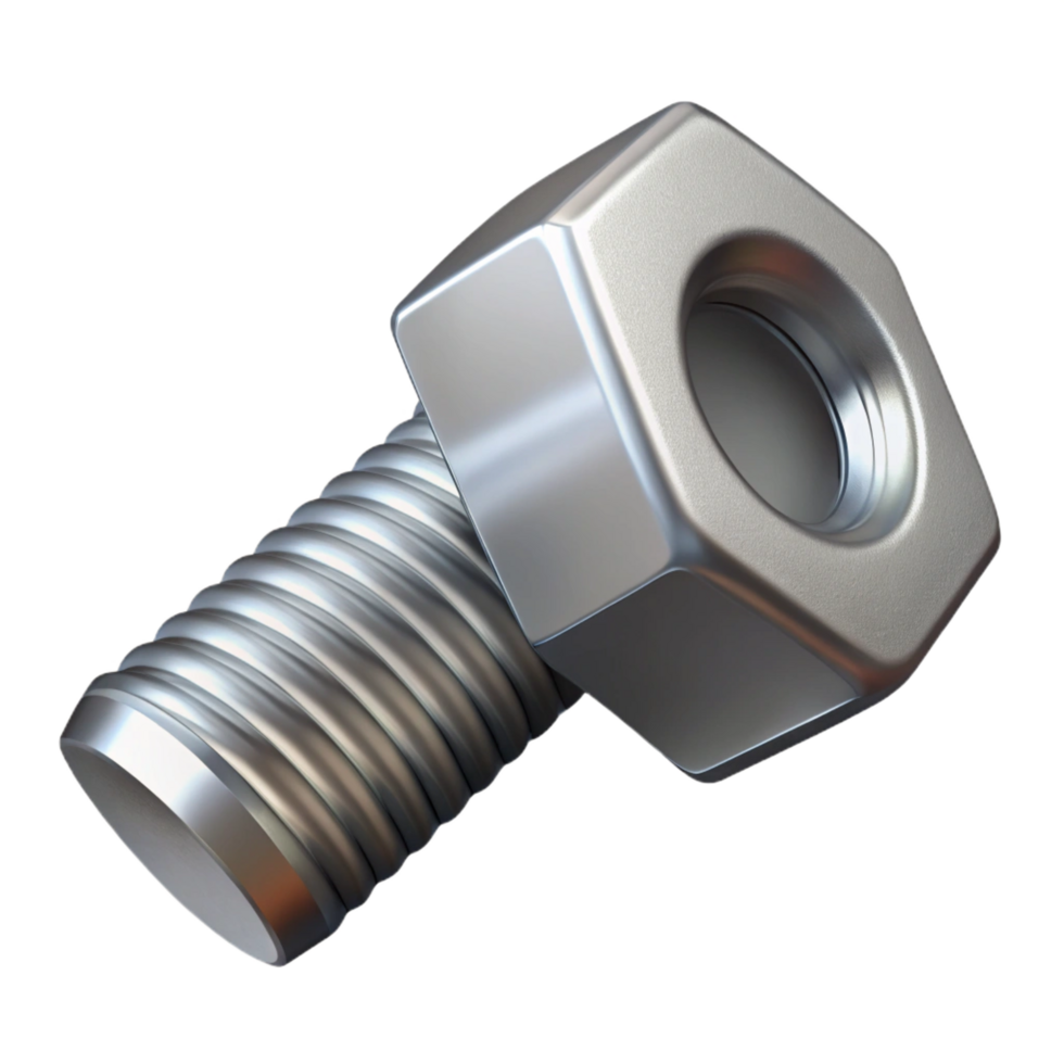 impressive harmonious vintage A single bolt, metallic with a hexagonal head. NO BACKGROUND with Transparent Background. premium png