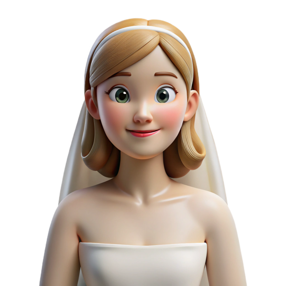 unparalleled nordic Portrait of a bride in a wedding dress, NO BACKGROUND with Transparent Background. fine detail png