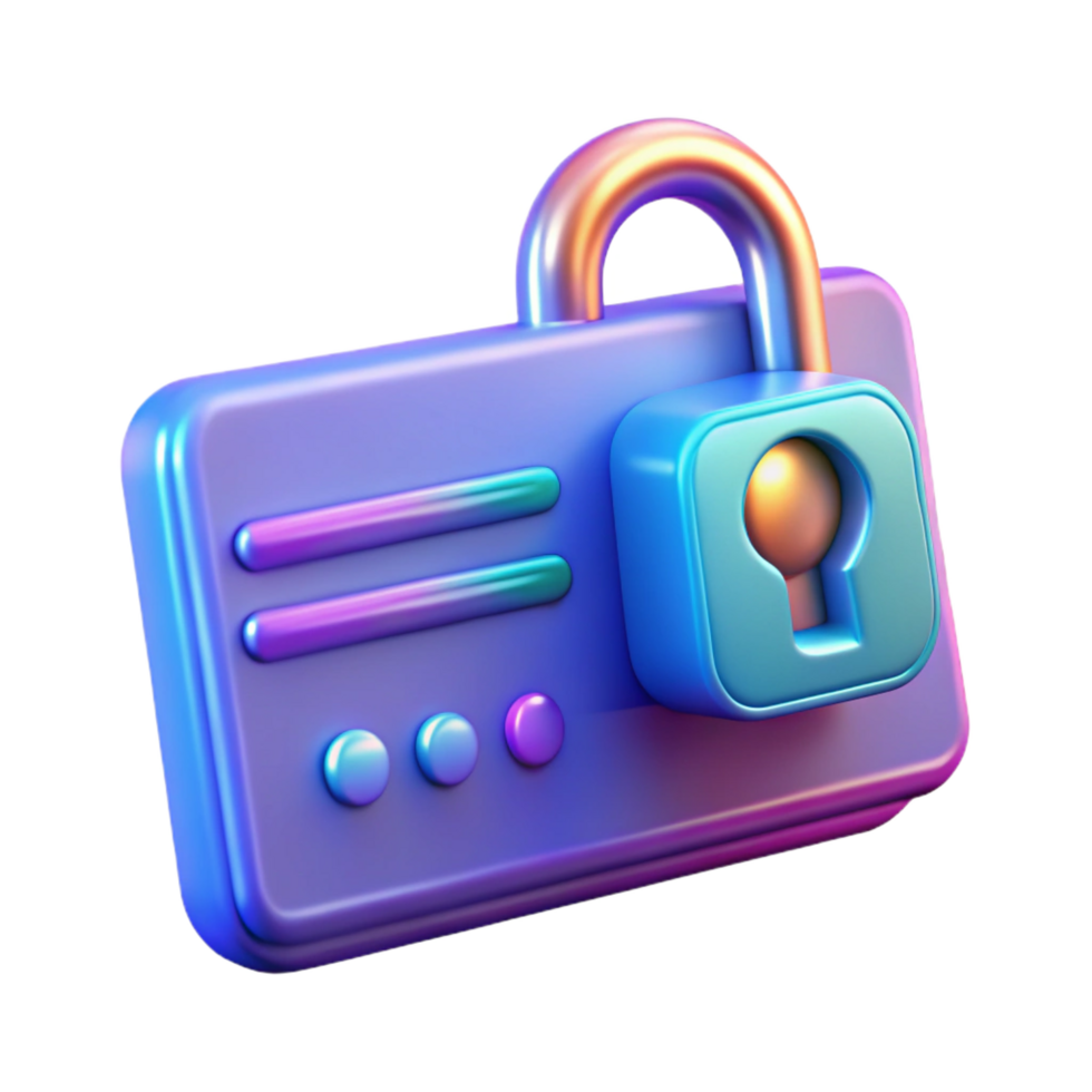 magnificent remarkable Futuristic keycard with holographic security code NO BACKGROUND with Transparent Background. png