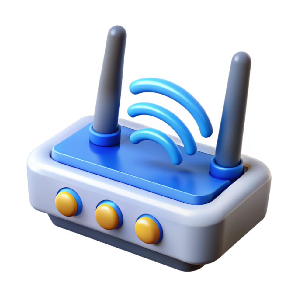 radiant abstract Network router, Wi-Fi signal NO BACKGROUND with Transparent Background. 4K png