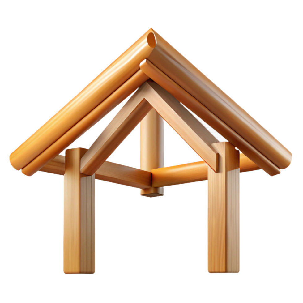signature classic Wooden rafter, exposed beam, NO BACKGROUND with Transparent Background. authentic png