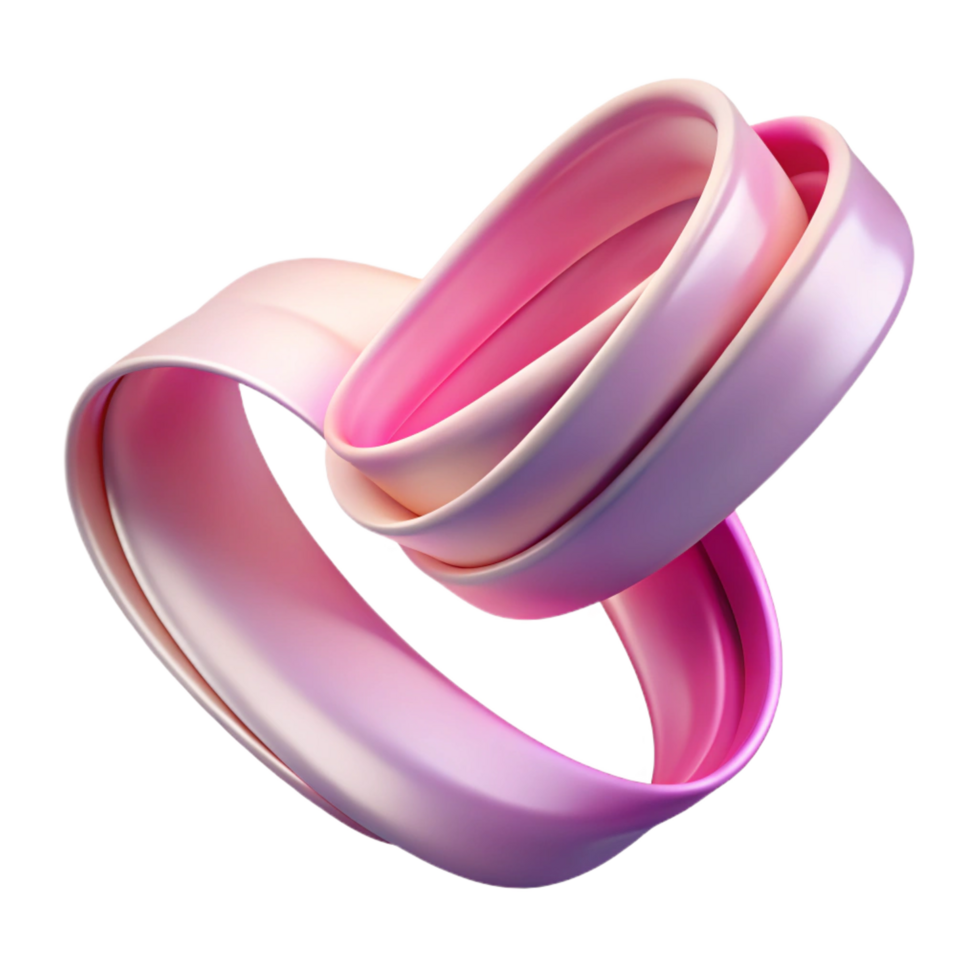 pristine notable A flowing ribbon in shades of pink and white. NO BACKGROUND with Transparent Background. png