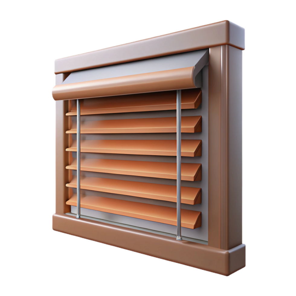 mesmerizing nostalgic surreal Modern window blind, slatted design, NO BACKGROUND with Transparent Background. handcrafted png
