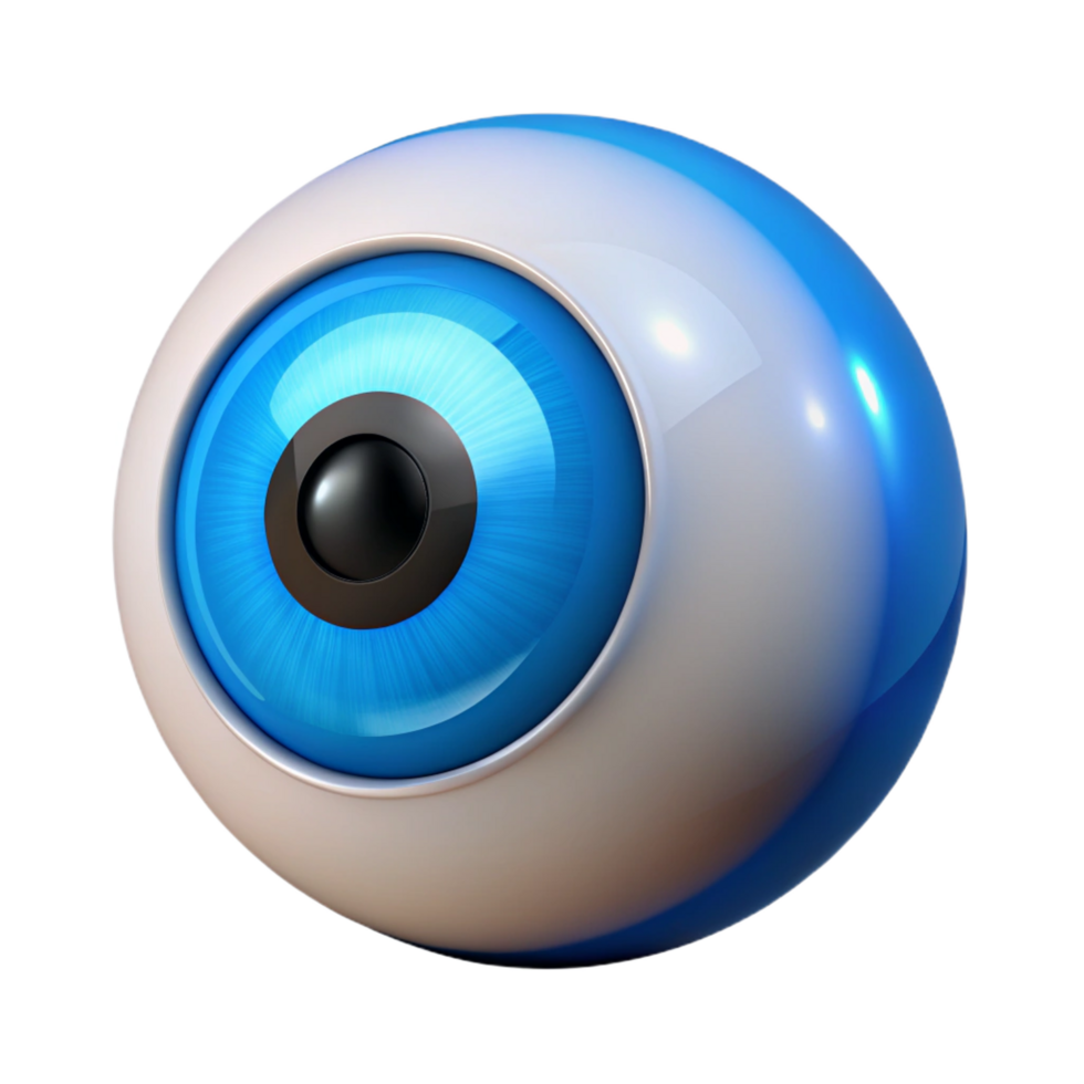majestic nostalgic rustic A single human eye with a bright blue iris. NO BACKGROUND with Transparent Background. flawless png