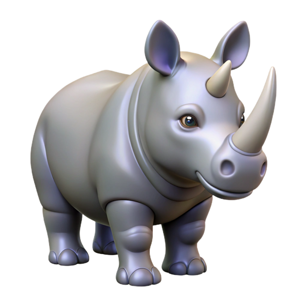hypnotic sought-after A photorealistic image of a rhinoceros NO BACKGROUND with Transparent Background. png