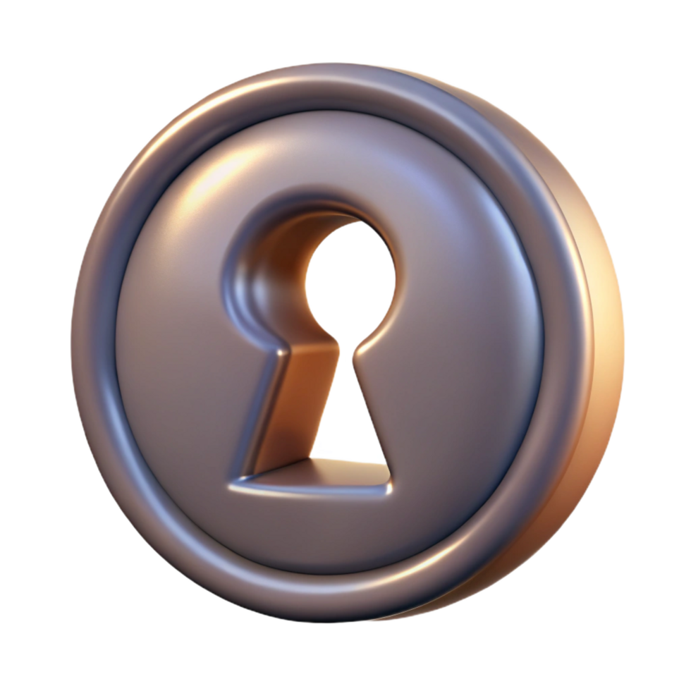 intense vibrant A vintage keyhole. NO BACKGROUND with Transparent Background. gallery standard png
