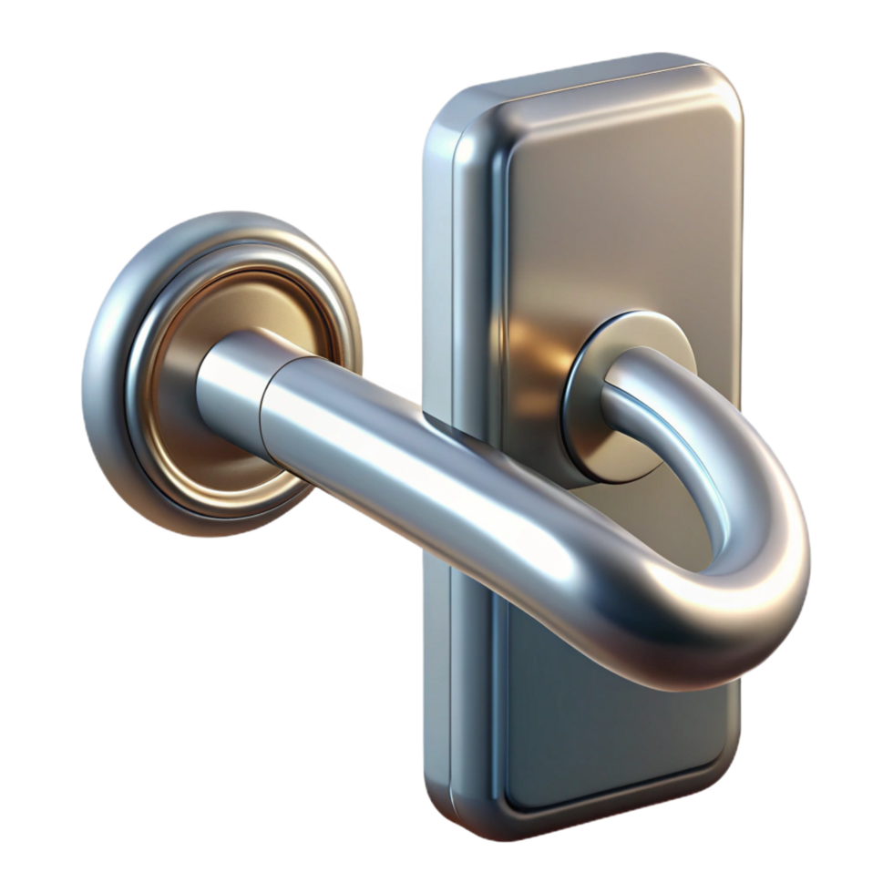 striking creative Door handle NO BACKGROUND with Transparent Background. detailed png