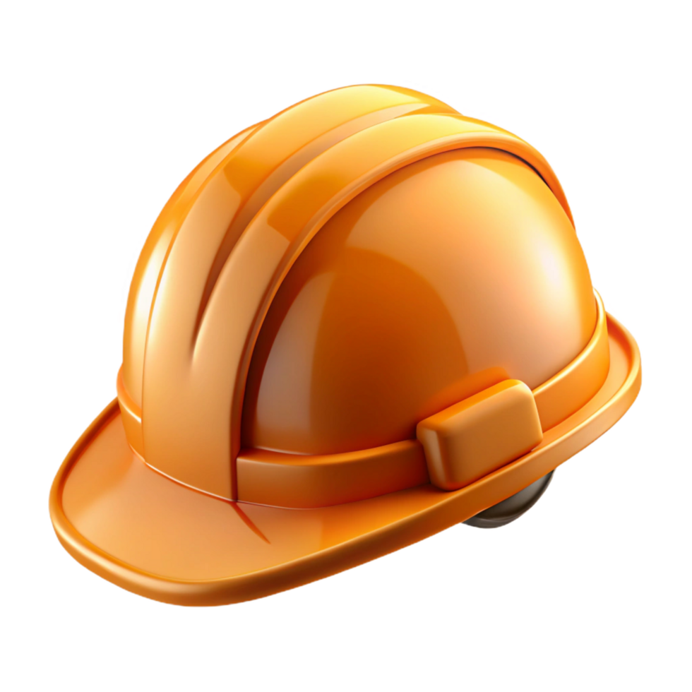 intense splendid Construction worker helmet, hard hat, safety, NO BACKGROUND with Transparent Background. ultra HD png