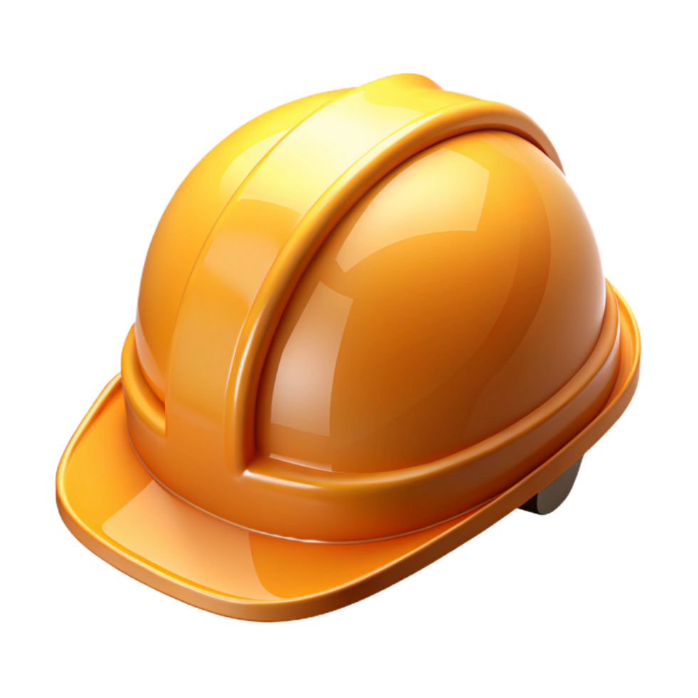striking passionate organic Construction worker helmet, hard hat, safety, NO BACKGROUND with Transparent Background. premium png