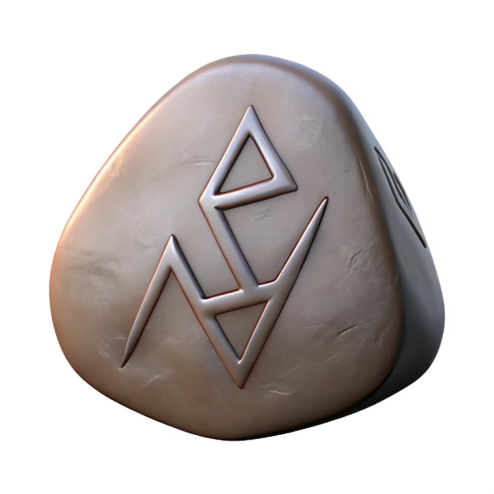 picturesque artistic Viking Rune Stone, ancient inscription, NO BACKGROUND with Transparent Background. gallery standard png