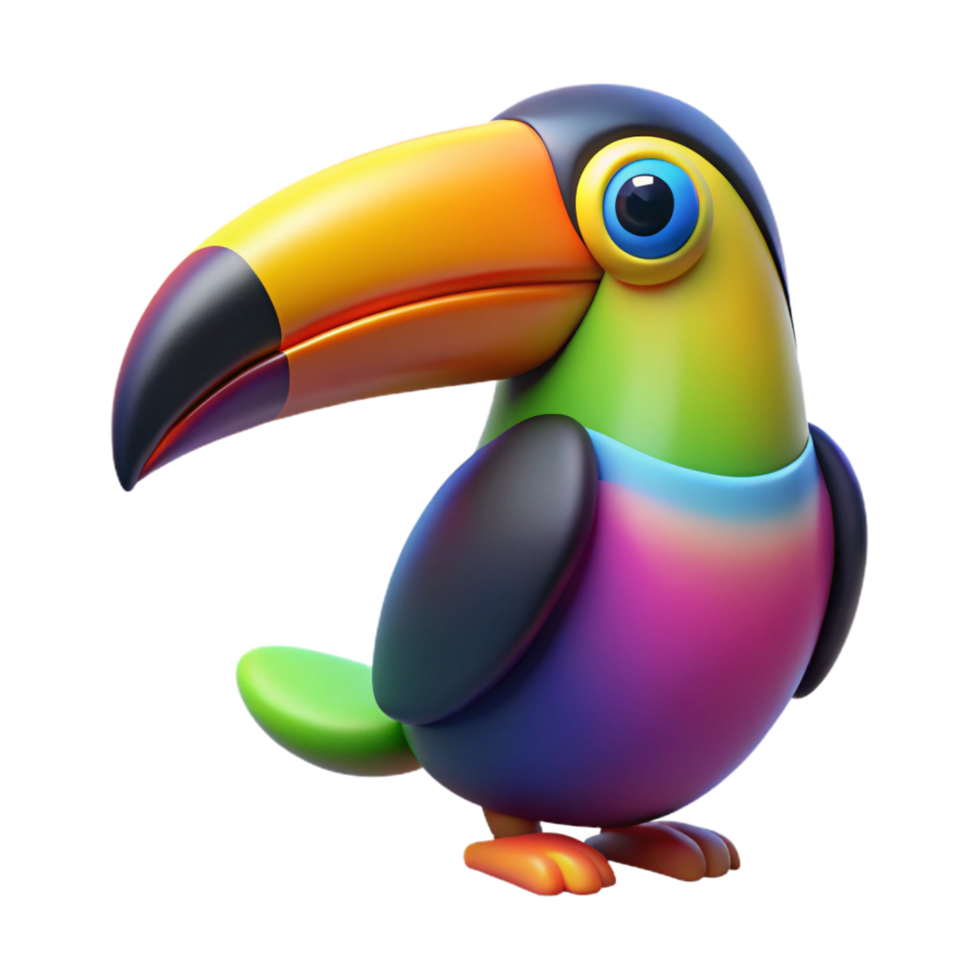 mysterious impressive A colorful image of a toucan NO BACKGROUND with Transparent Background. exclusive png