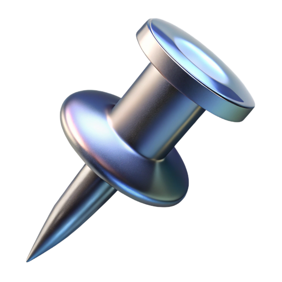 quintessential victorian A single nail, metallic and pointed. NO BACKGROUND with Transparent Background. masterfully captured png