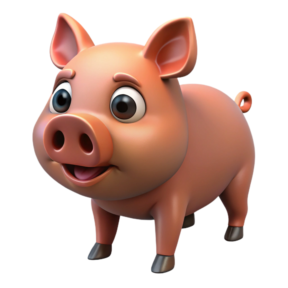 notable minimalist A grunting pig, NO BACKGROUND with Transparent Background. premium png