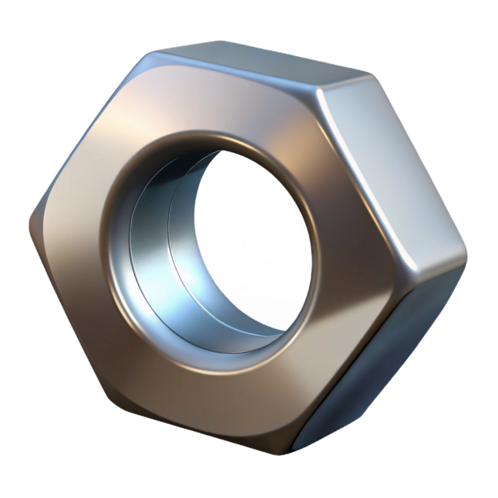 majestic bohemian A single nut, metallic with a hexagonal shape. NO BACKGROUND with Transparent Background. elite png
