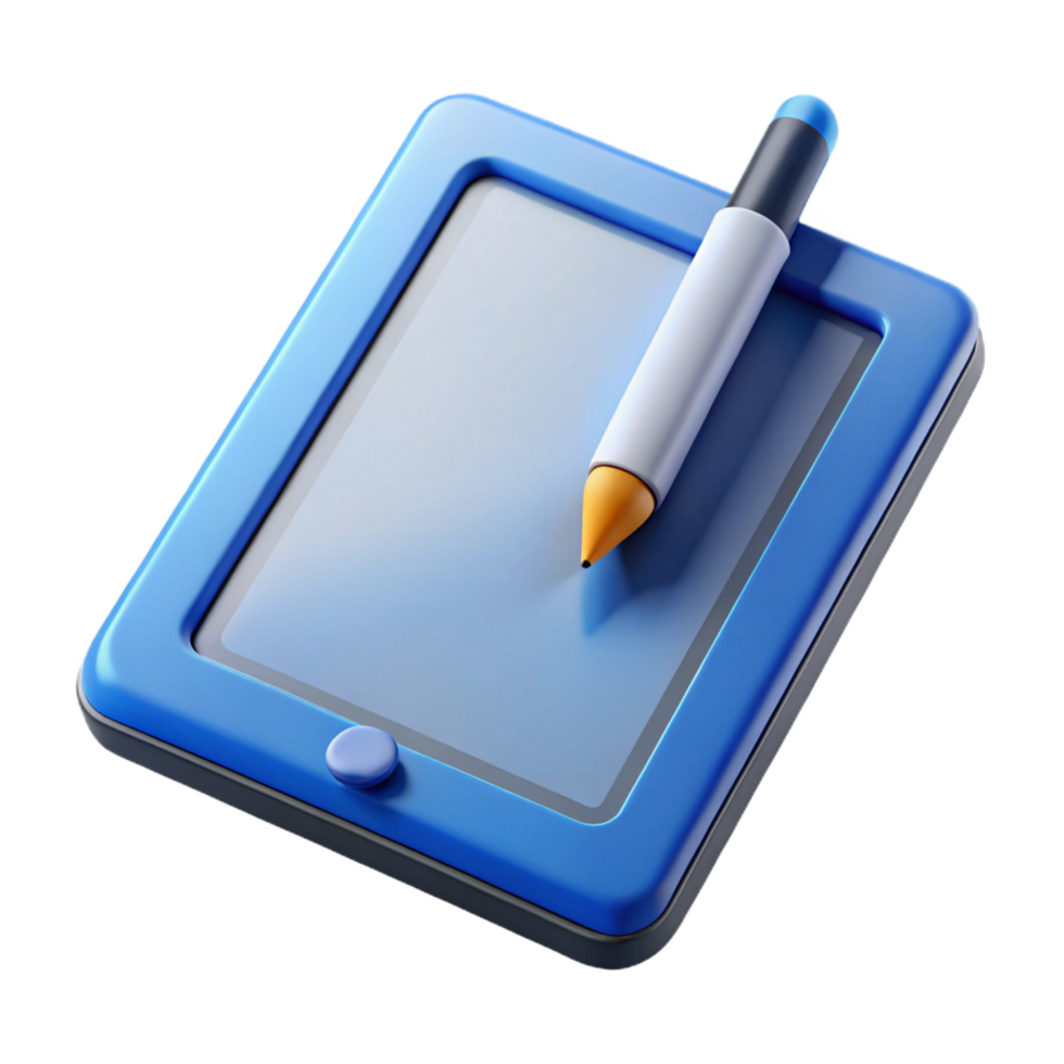hypnotic signature Tablet computer with stylus NO BACKGROUND with Transparent Background. png