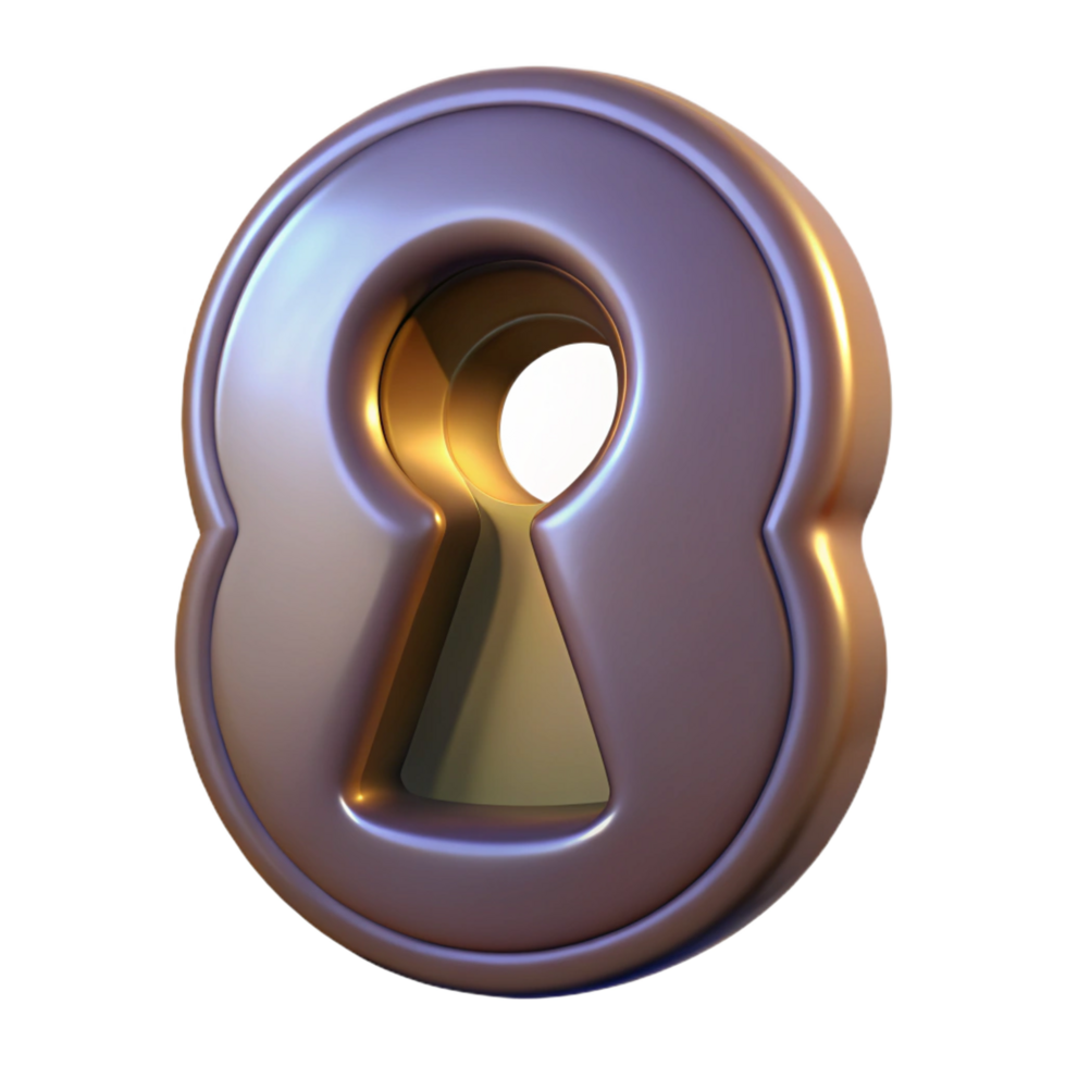 stunning calm urban A vintage keyhole. NO BACKGROUND with Transparent Background. premium png