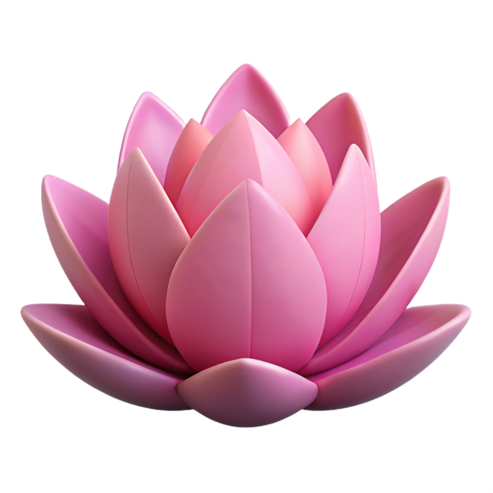 remarkable retro Lotus flower, Buddhist symbol of purity, NO BACKGROUND with Transparent Background. sharp png