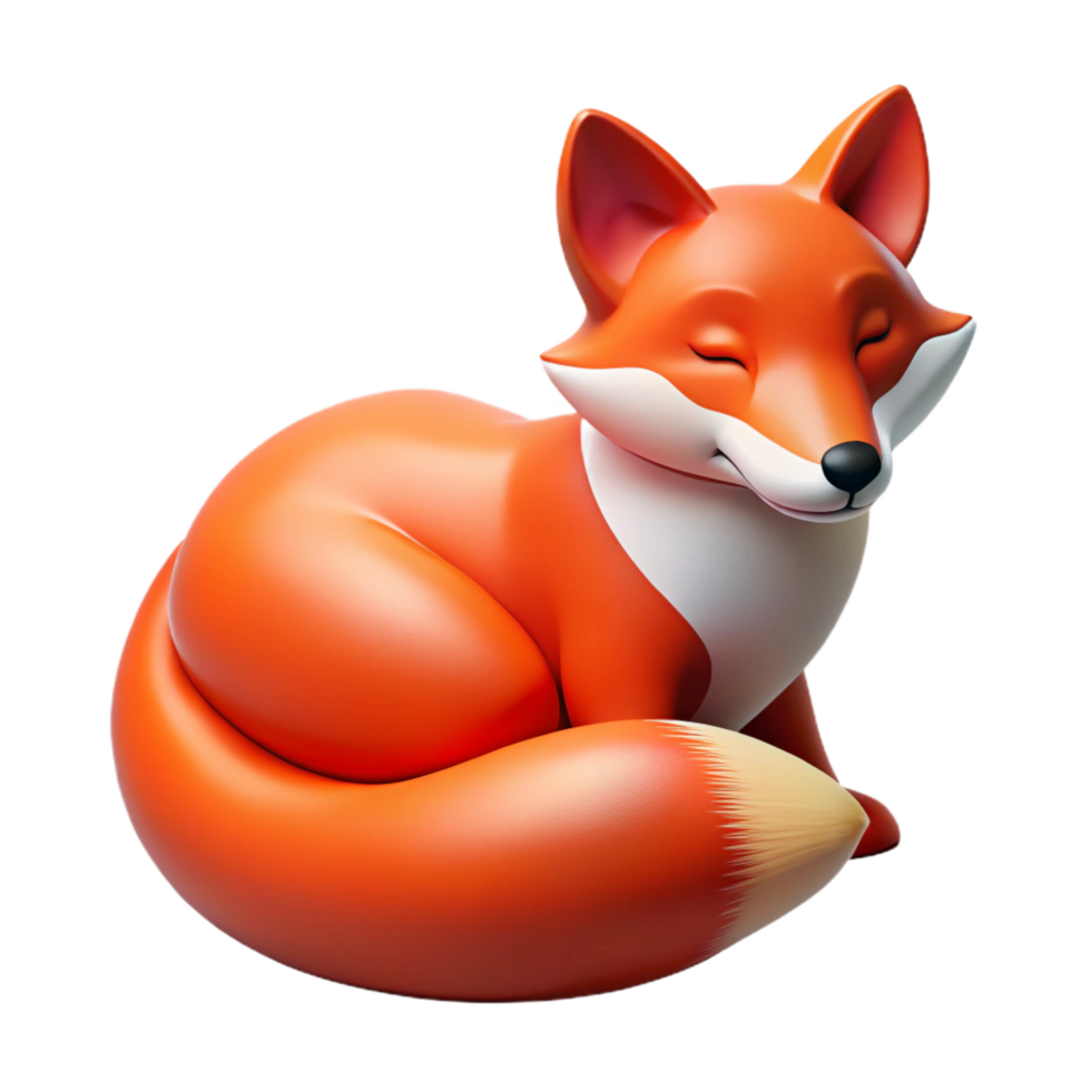 pristine passionate victorian A resting red fox NO BACKGROUND with Transparent Background. studio quality png