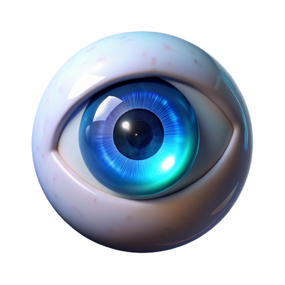 splendid baroque Realistic human eye, glowing pupil, magical aura, NO BACKGROUND with Transparent Background. expertly shot png