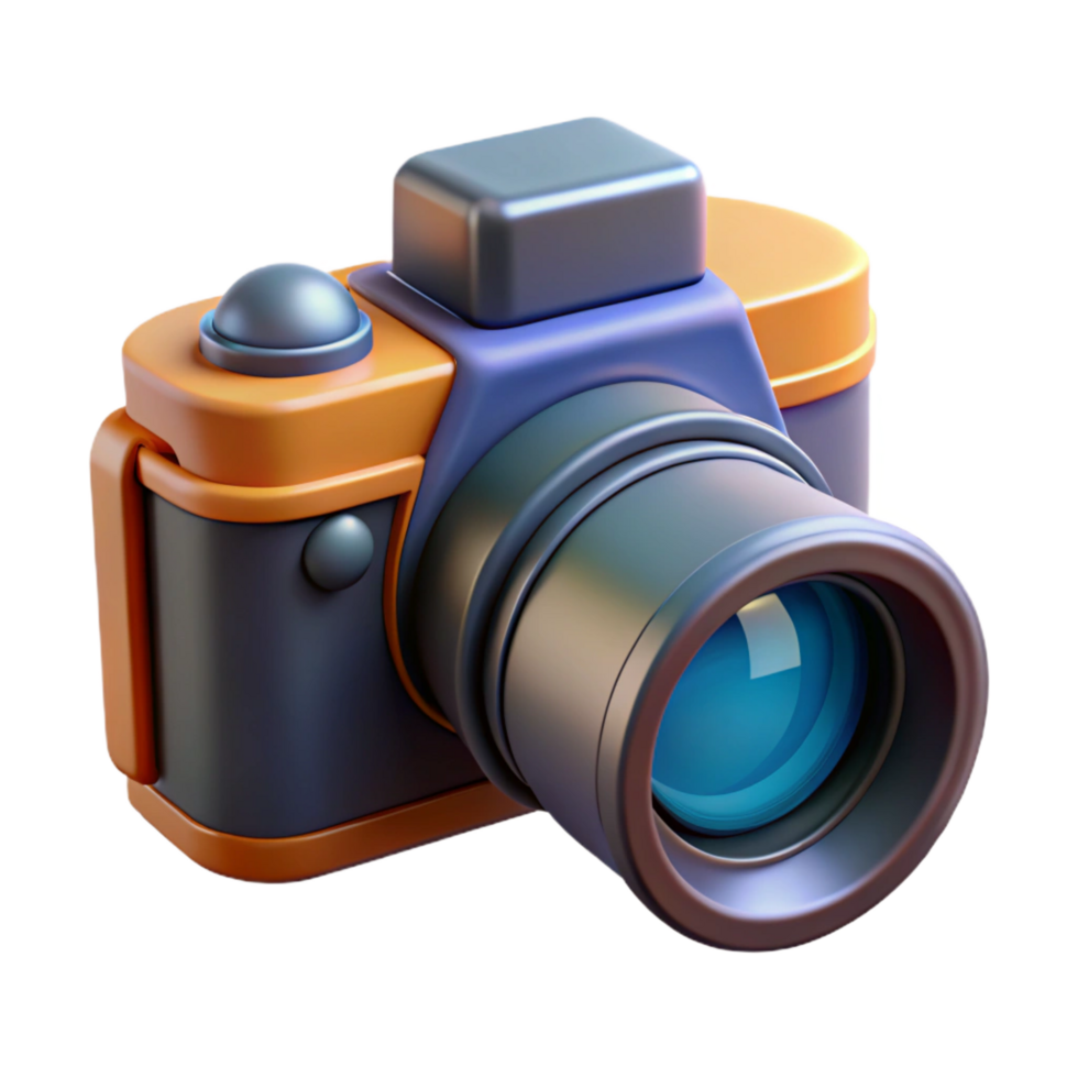 unforgettable abstract Digital camera with telephoto lens attached, NO BACKGROUND with Transparent Background. top-tier png