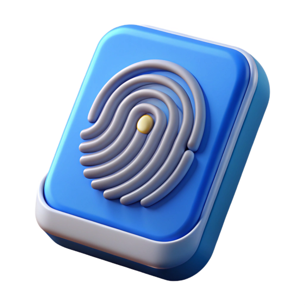 rare impressionist A fingerprint scanner, biometric technology. NO BACKGROUND with Transparent Background. high resolution png